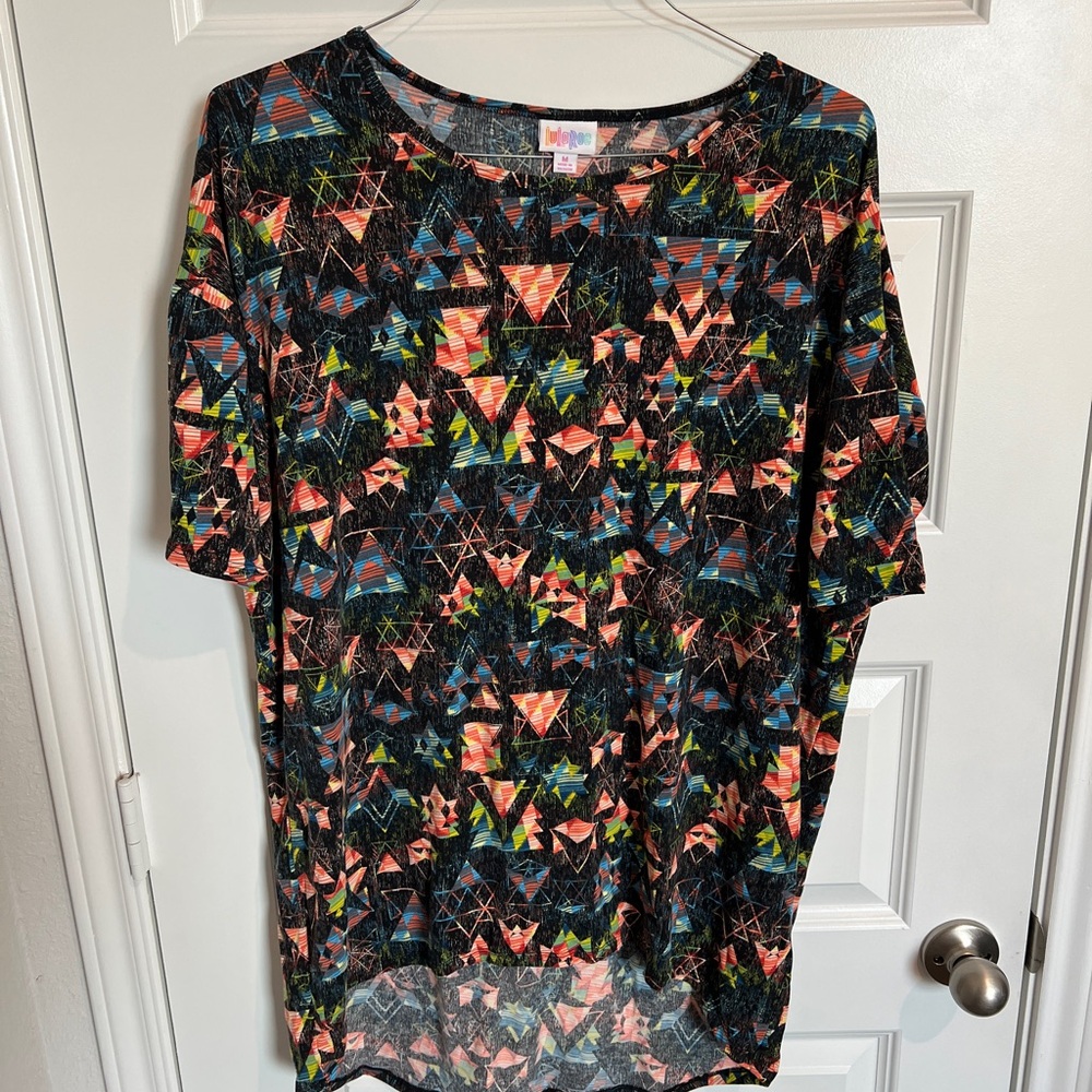 Lularoe Irma Colorful Geometric Print Top